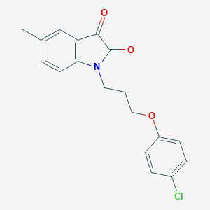 molecular formula C18H16ClNO3 B367143 1-[3-(4-Chlorophenoxy)propyl]-5-methylindole-2,3-dione CAS No. 620931-65-9