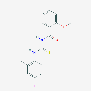 molecular formula C16H15IN2O2S B3671454 N-{[(4-iodo-2-methylphenyl)amino]carbonothioyl}-2-methoxybenzamide 