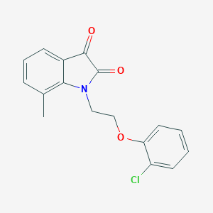 molecular formula C17H14ClNO3 B367146 1-[2-(2-Chloro-phenoxy)-ethyl]-7-methyl-1H-indole-2,3-dione CAS No. 620932-16-3