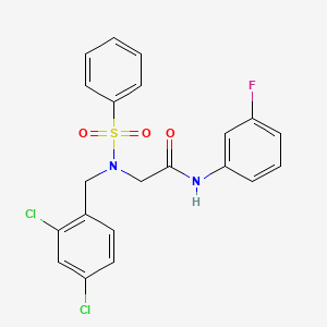 N~2~-(2,4-dichlorobenzyl)-N~1~-(3-fluorophenyl)-N~2~-(phenylsulfonyl)glycinamide