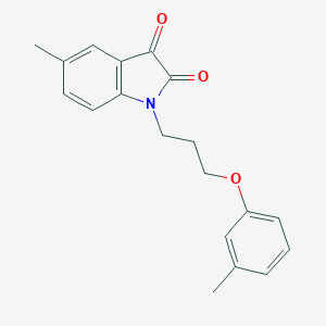 molecular formula C19H19NO3 B367147 5-甲基-1-(3-(间甲苯氧基)丙基)吲哚-2,3-二酮 CAS No. 620931-60-4
