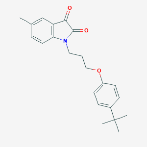 molecular formula C22H25NO3 B367149 1-[3-(4-叔丁基苯氧基)丙基]-5-甲基-1H-吲哚-2,3-二酮 CAS No. 620931-62-6