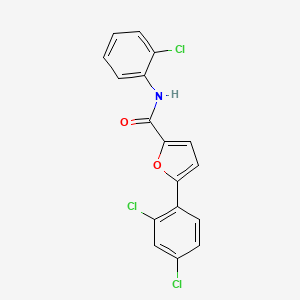 molecular formula C17H10Cl3NO2 B3671499 N-(2-chlorophenyl)-5-(2,4-dichlorophenyl)-2-furamide 