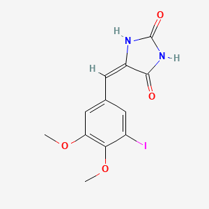 molecular formula C12H11IN2O4 B3671527 5-(3-iodo-4,5-dimethoxybenzylidene)-2,4-imidazolidinedione 