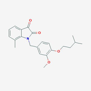 1-(4-(Isopentyloxy)-3-methoxybenzyl)-7-methylindoline-2,3-dione