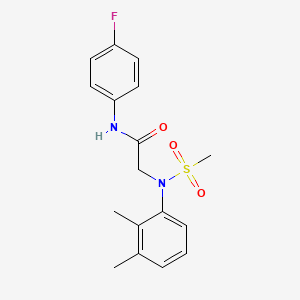 N~2~-(2,3-dimethylphenyl)-N~1~-(4-fluorophenyl)-N~2~-(methylsulfonyl)glycinamide