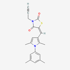 5-{[1-(3,5-dimethylphenyl)-2,5-dimethyl-1H-pyrrol-3-yl]methylene}-3-(2-propyn-1-yl)-1,3-thiazolidine-2,4-dione