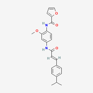 molecular formula C24H24N2O4 B3671537 N-(4-{[3-(4-isopropylphenyl)acryloyl]amino}-2-methoxyphenyl)-2-furamide 