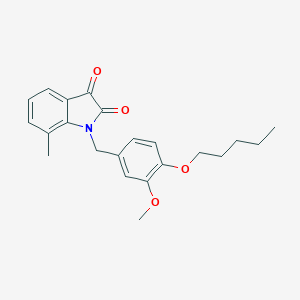 molecular formula C22H25NO4 B367154 1-[3-methoxy-4-(pentyloxy)benzyl]-7-methyl-1H-indole-2,3-dione CAS No. 620932-38-9