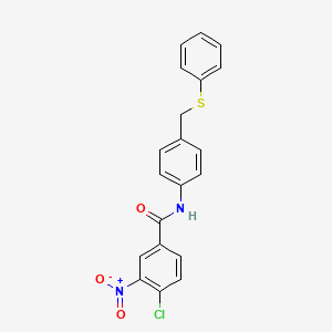 4-chloro-3-nitro-N-{4-[(phenylthio)methyl]phenyl}benzamide