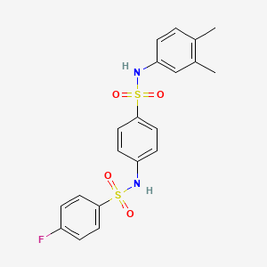 N-(4-{[(3,4-dimethylphenyl)amino]sulfonyl}phenyl)-4-fluorobenzenesulfonamide