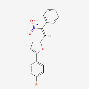 molecular formula C18H12BrNO3 B3671576 2-(4-bromophenyl)-5-(2-nitro-2-phenylvinyl)furan 