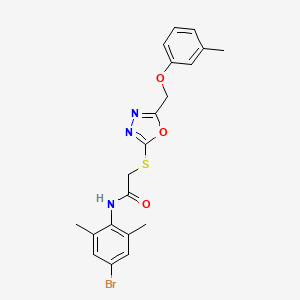 N-(4-bromo-2,6-dimethylphenyl)-2-({5-[(3-methylphenoxy)methyl]-1,3,4-oxadiazol-2-yl}thio)acetamide