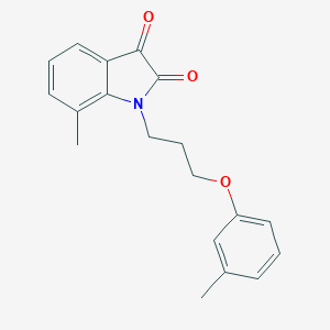 molecular formula C19H19NO3 B367159 7-Methyl-1-(3-(m-tolyloxy)propyl)indoline-2,3-dione CAS No. 620932-22-1