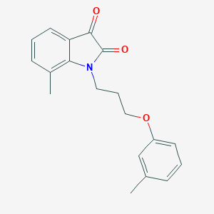 molecular formula C19H19NO3 B367159 7-Méthyl-1-(3-(m-tolyloxy)propyl)indoline-2,3-dione CAS No. 620932-22-1