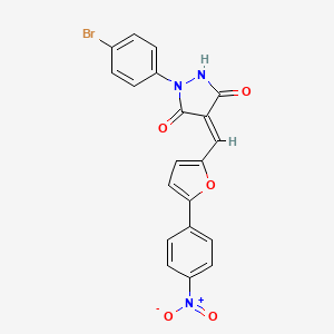 (4Z)-1-(4-bromophenyl)-4-{[5-(4-nitrophenyl)furan-2-yl]methylidene}pyrazolidine-3,5-dione