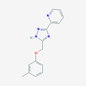 2-{3-[(3-methylphenoxy)methyl]-1H-1,2,4-triazol-5-yl}pyridine
