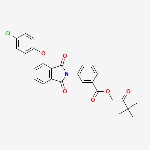 3,3-dimethyl-2-oxobutyl 3-[4-(4-chlorophenoxy)-1,3-dioxo-1,3-dihydro-2H-isoindol-2-yl]benzoate