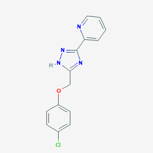 molecular formula C14H11ClN4O B367161 4-chlorophenyl [5-(2-pyridinyl)-1H-1,2,4-triazol-3-yl]methyl ether CAS No. 620935-04-8