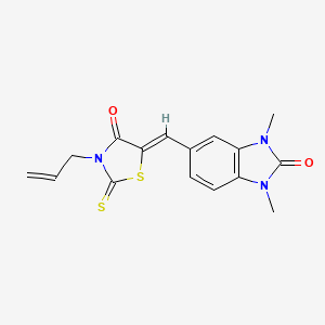 5-[(3-allyl-4-oxo-2-thioxo-1,3-thiazolidin-5-ylidene)methyl]-1,3-dimethyl-1,3-dihydro-2H-benzimidazol-2-one