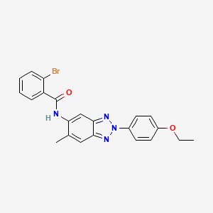 2-bromo-N-[2-(4-ethoxyphenyl)-6-methyl-2H-1,2,3-benzotriazol-5-yl]benzamide