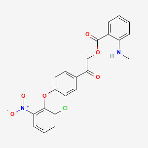 2-[4-(2-chloro-6-nitrophenoxy)phenyl]-2-oxoethyl 2-(methylamino)benzoate