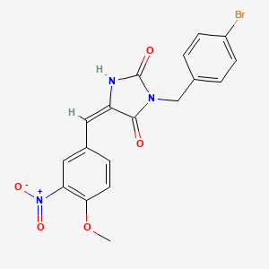 3-(4-bromobenzyl)-5-(4-methoxy-3-nitrobenzylidene)-2,4-imidazolidinedione