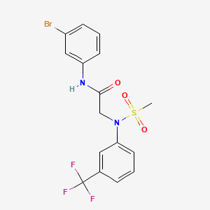 N~1~-(3-bromophenyl)-N~2~-(methylsulfonyl)-N~2~-[3-(trifluoromethyl)phenyl]glycinamide