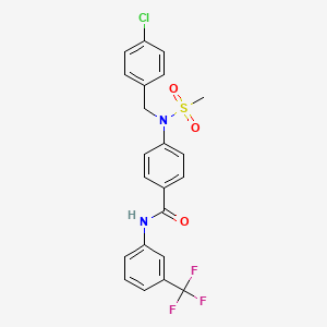 4-[(4-chlorobenzyl)(methylsulfonyl)amino]-N-[3-(trifluoromethyl)phenyl]benzamide