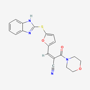 3-[5-(1H-benzimidazol-2-ylthio)-2-furyl]-2-(4-morpholinylcarbonyl)acrylonitrile