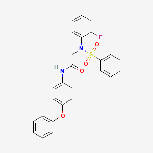 N~2~-(2-fluorophenyl)-N~1~-(4-phenoxyphenyl)-N~2~-(phenylsulfonyl)glycinamide