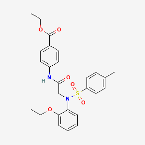 ethyl 4-({N-(2-ethoxyphenyl)-N-[(4-methylphenyl)sulfonyl]glycyl}amino)benzoate