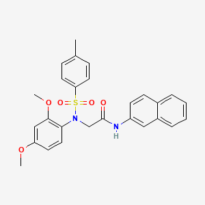 N~2~-(2,4-dimethoxyphenyl)-N~2~-[(4-methylphenyl)sulfonyl]-N~1~-2-naphthylglycinamide