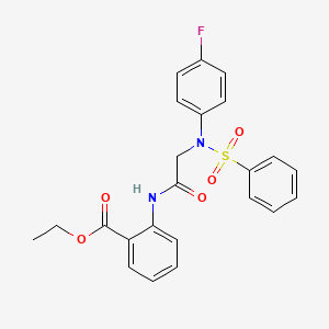 ethyl 2-{[N-(4-fluorophenyl)-N-(phenylsulfonyl)glycyl]amino}benzoate