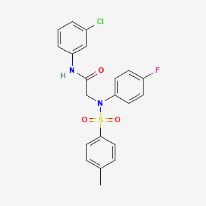 molecular formula C21H18ClFN2O3S B3671728 N~1~-(3-chlorophenyl)-N~2~-(4-fluorophenyl)-N~2~-[(4-methylphenyl)sulfonyl]glycinamide 