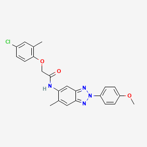 molecular formula C23H21ClN4O3 B3671751 2-(4-chloro-2-methylphenoxy)-N-[2-(4-methoxyphenyl)-6-methyl-2H-1,2,3-benzotriazol-5-yl]acetamide 