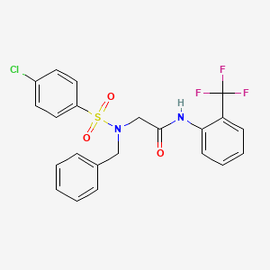 N~2~-benzyl-N~2~-[(4-chlorophenyl)sulfonyl]-N~1~-[2-(trifluoromethyl)phenyl]glycinamide