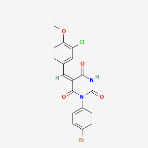 1-(4-bromophenyl)-5-(3-chloro-4-ethoxybenzylidene)-2,4,6(1H,3H,5H)-pyrimidinetrione