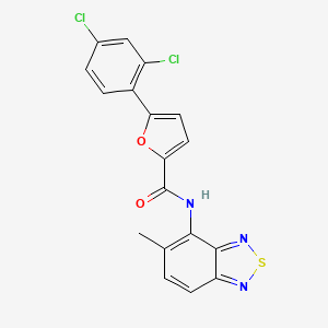 5-(2,4-dichlorophenyl)-N-(5-methyl-2,1,3-benzothiadiazol-4-yl)-2-furamide