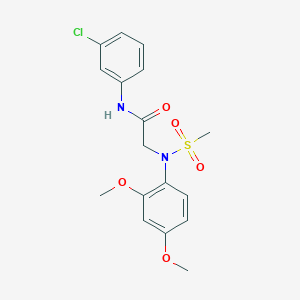 N~1~-(3-chlorophenyl)-N~2~-(2,4-dimethoxyphenyl)-N~2~-(methylsulfonyl)glycinamide