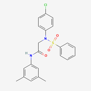 N~2~-(4-chlorophenyl)-N~1~-(3,5-dimethylphenyl)-N~2~-(phenylsulfonyl)glycinamide