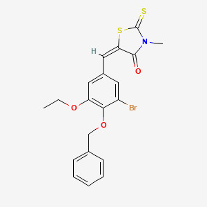 5-[4-(benzyloxy)-3-bromo-5-ethoxybenzylidene]-3-methyl-2-thioxo-1,3-thiazolidin-4-one