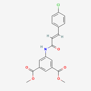 molecular formula C19H16ClNO5 B3671834 dimethyl 5-{[3-(4-chlorophenyl)acryloyl]amino}isophthalate CAS No. 6202-04-6