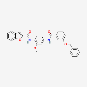 N-(4-{[3-(benzyloxy)benzoyl]amino}-2-methoxyphenyl)-1-benzofuran-2-carboxamide