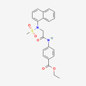 ethyl 4-{[N-(methylsulfonyl)-N-1-naphthylglycyl]amino}benzoate