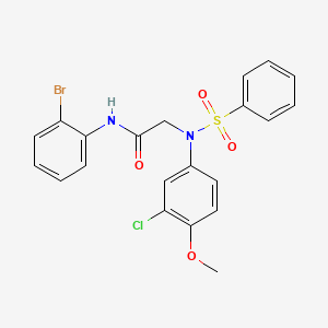 N~1~-(2-bromophenyl)-N~2~-(3-chloro-4-methoxyphenyl)-N~2~-(phenylsulfonyl)glycinamide