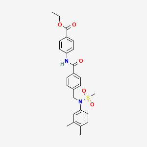 ethyl 4-[(4-{[(3,4-dimethylphenyl)(methylsulfonyl)amino]methyl}benzoyl)amino]benzoate