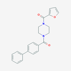 molecular formula C22H20N2O3 B367190 1-([1,1'-Biphenyl]-4-ylcarbonyl)-4-(2-furoyl)piperazine CAS No. 487036-45-3