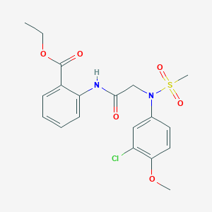 ethyl 2-{[N-(3-chloro-4-methoxyphenyl)-N-(methylsulfonyl)glycyl]amino}benzoate