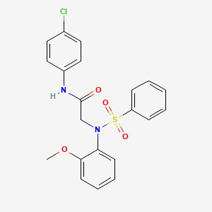 2-[N-(benzenesulfonyl)-2-methoxyanilino]-N-(4-chlorophenyl)acetamide